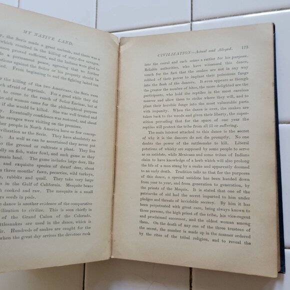 My Native Land By James Cox Illustrated Hardcover 1903 Vintage Book Staging Deco - Picture 8 of 11